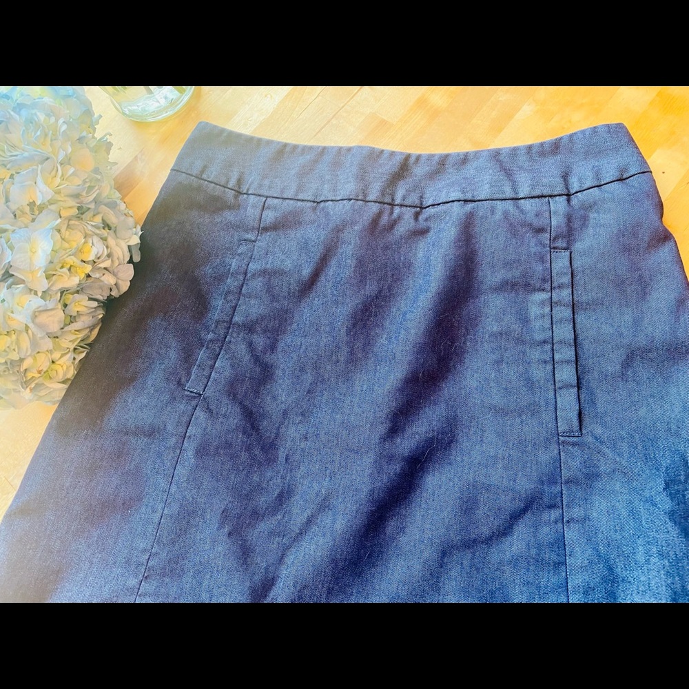 MERONA Jean indigo pencil skirt with sheen